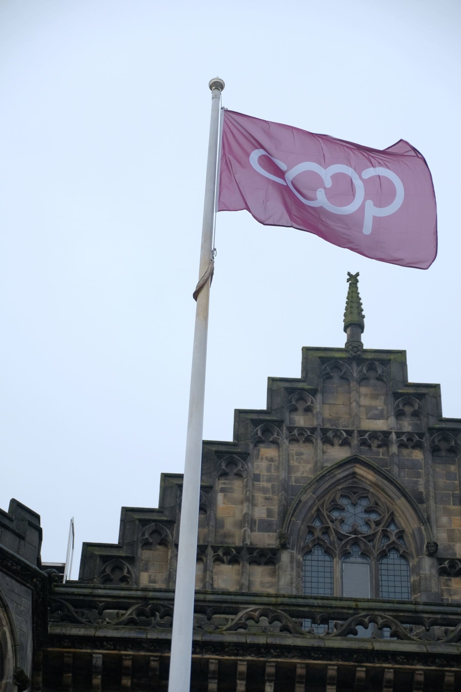 Flag flying outside town hall