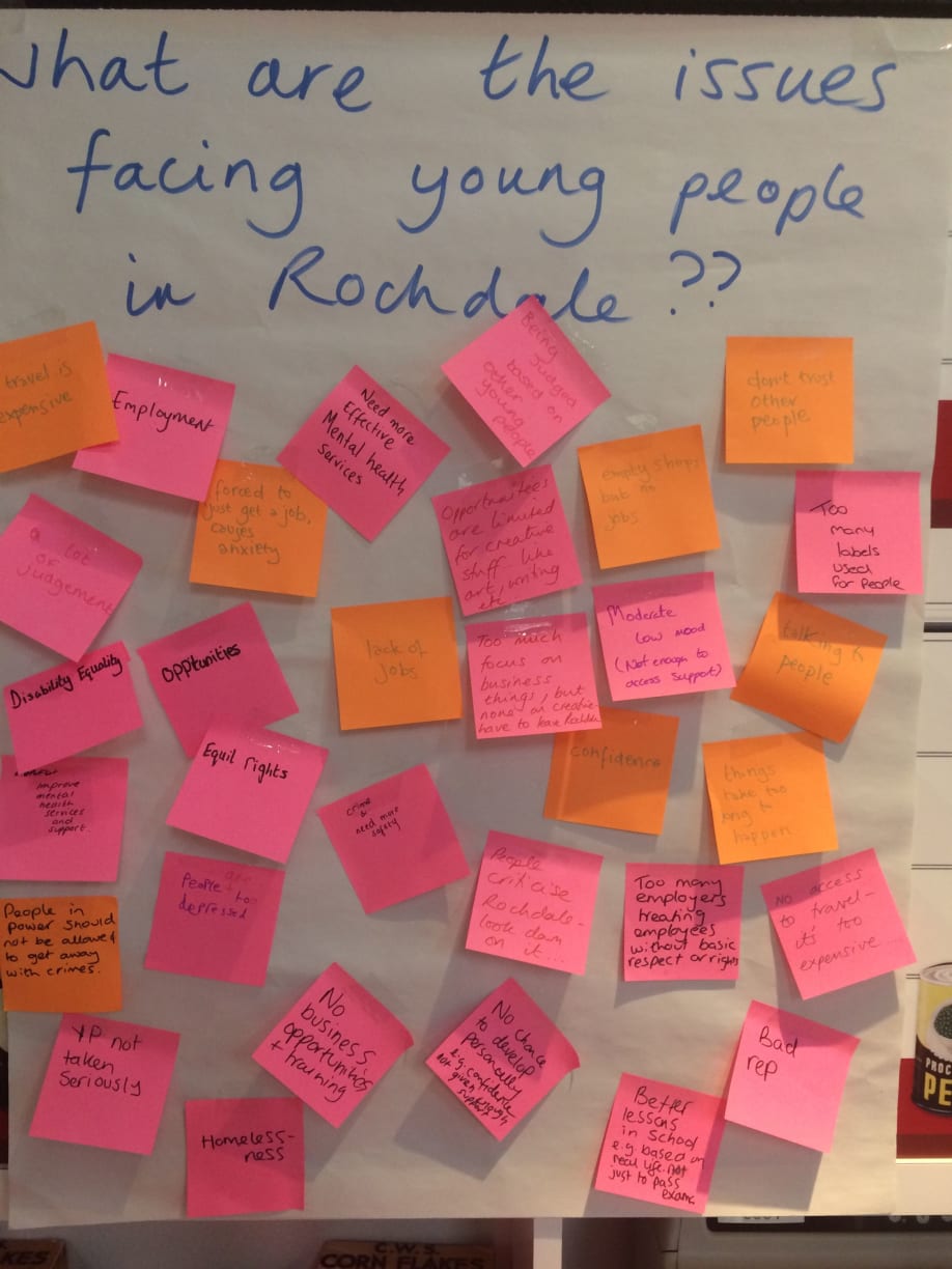 Post-it notes from young people
