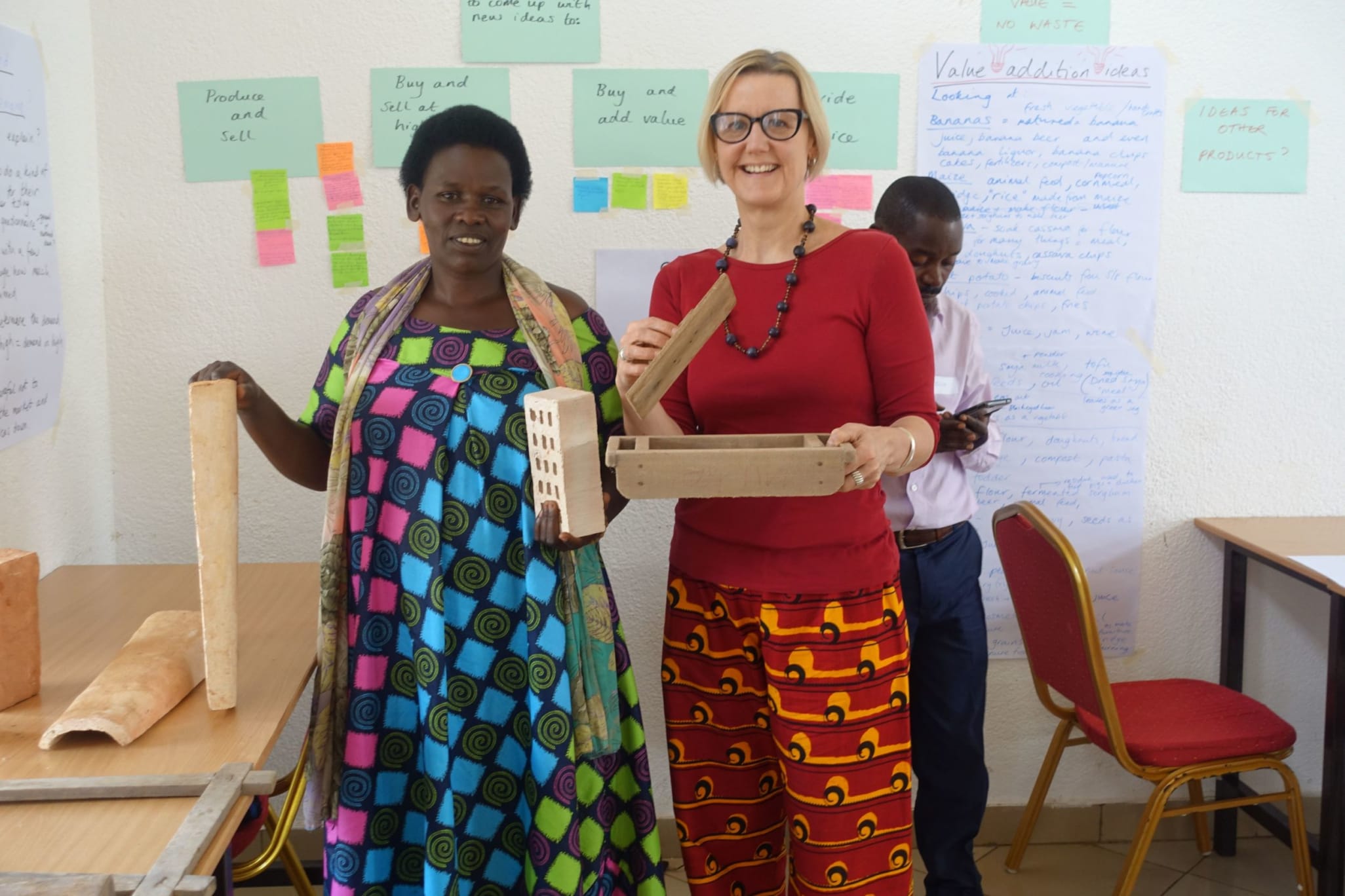 Our projects and Research Officer Amanda Benson with one of the training participants