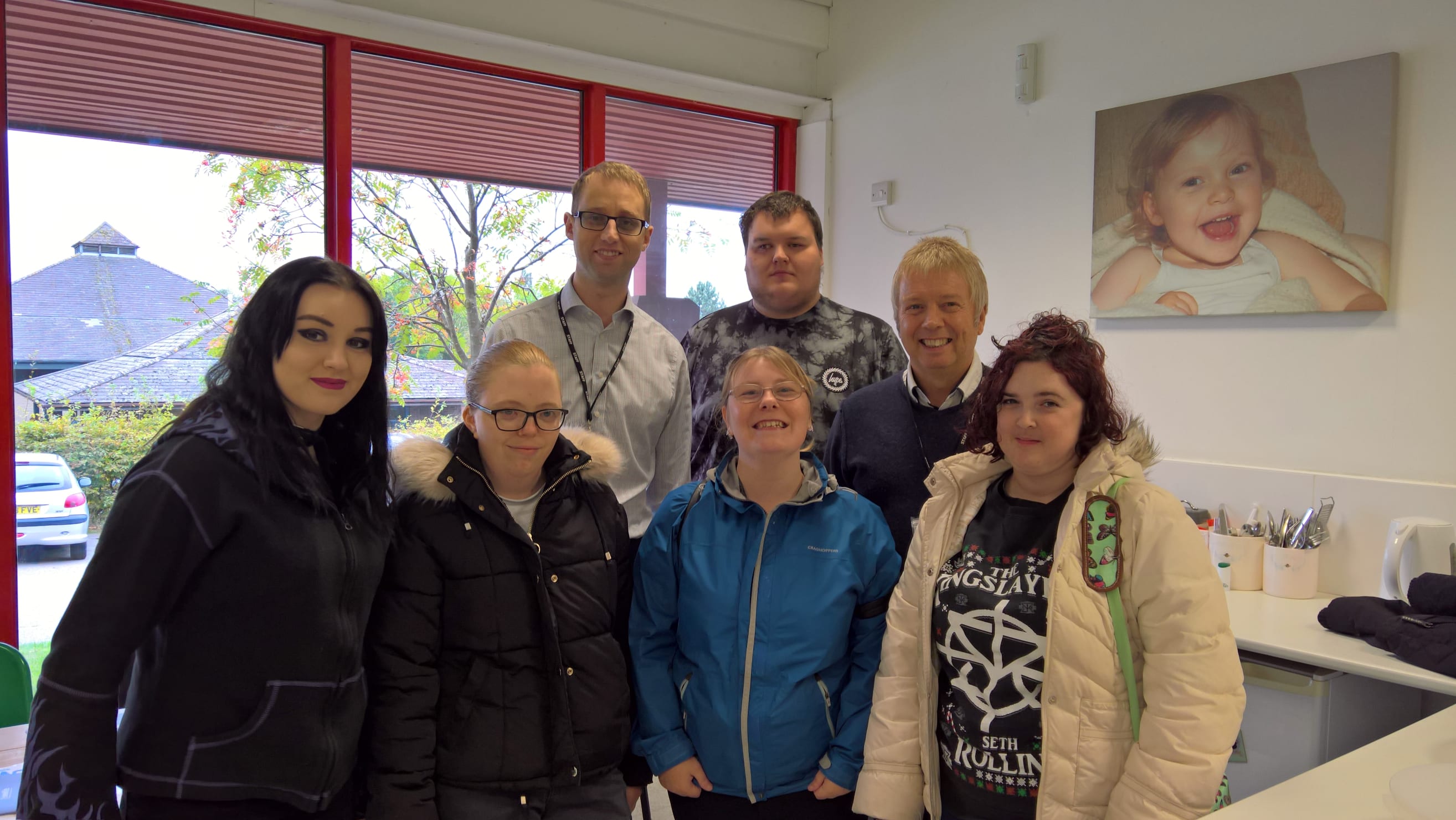 Young people with staff from Newlife