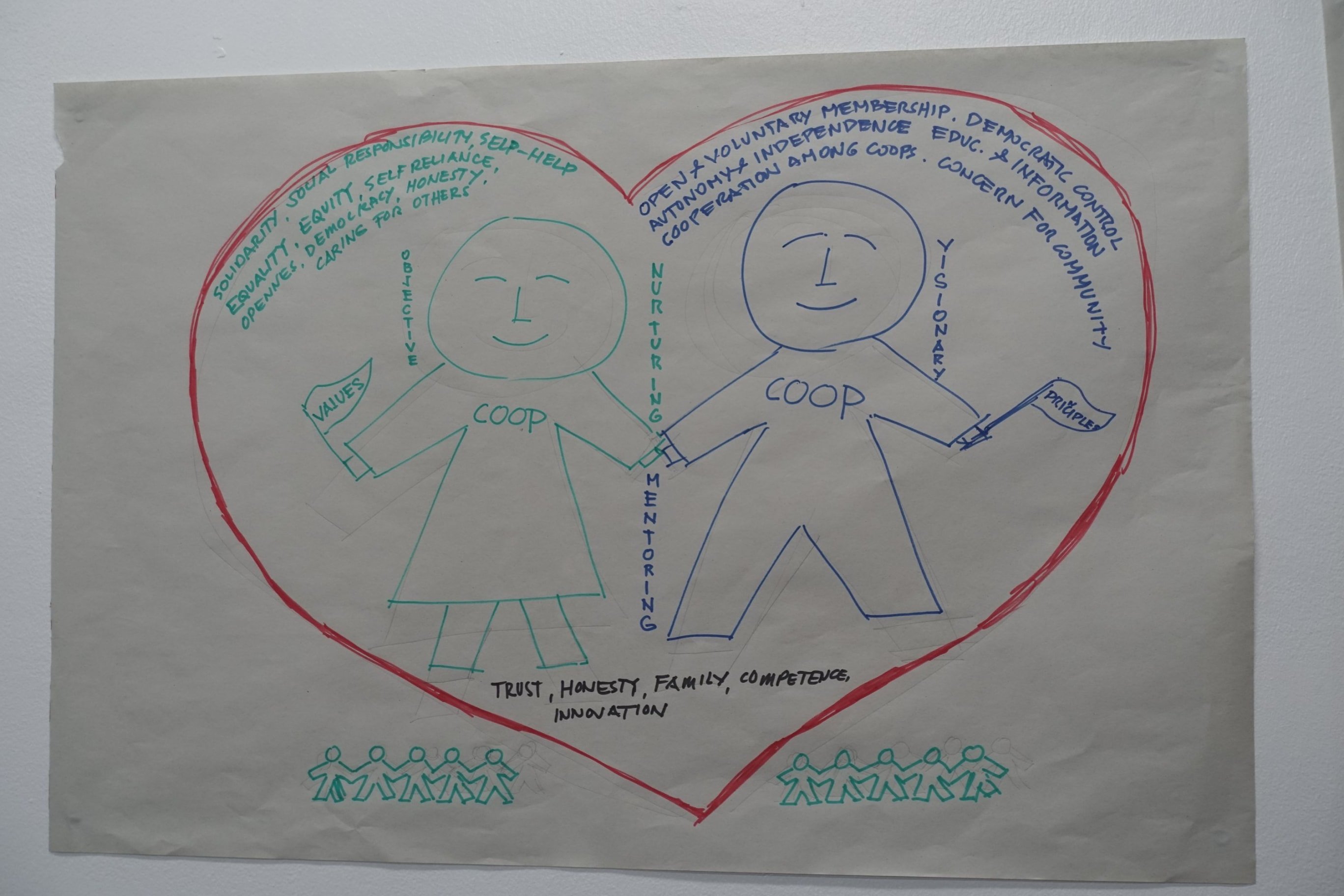 Drawing of the qualities that make a great co-operative leader