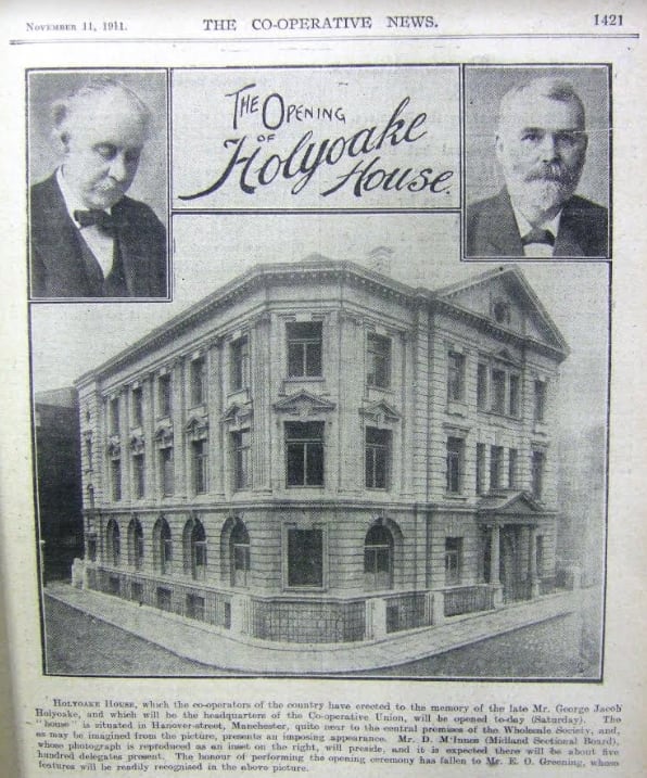 Article featuring the opening of Holyoake House